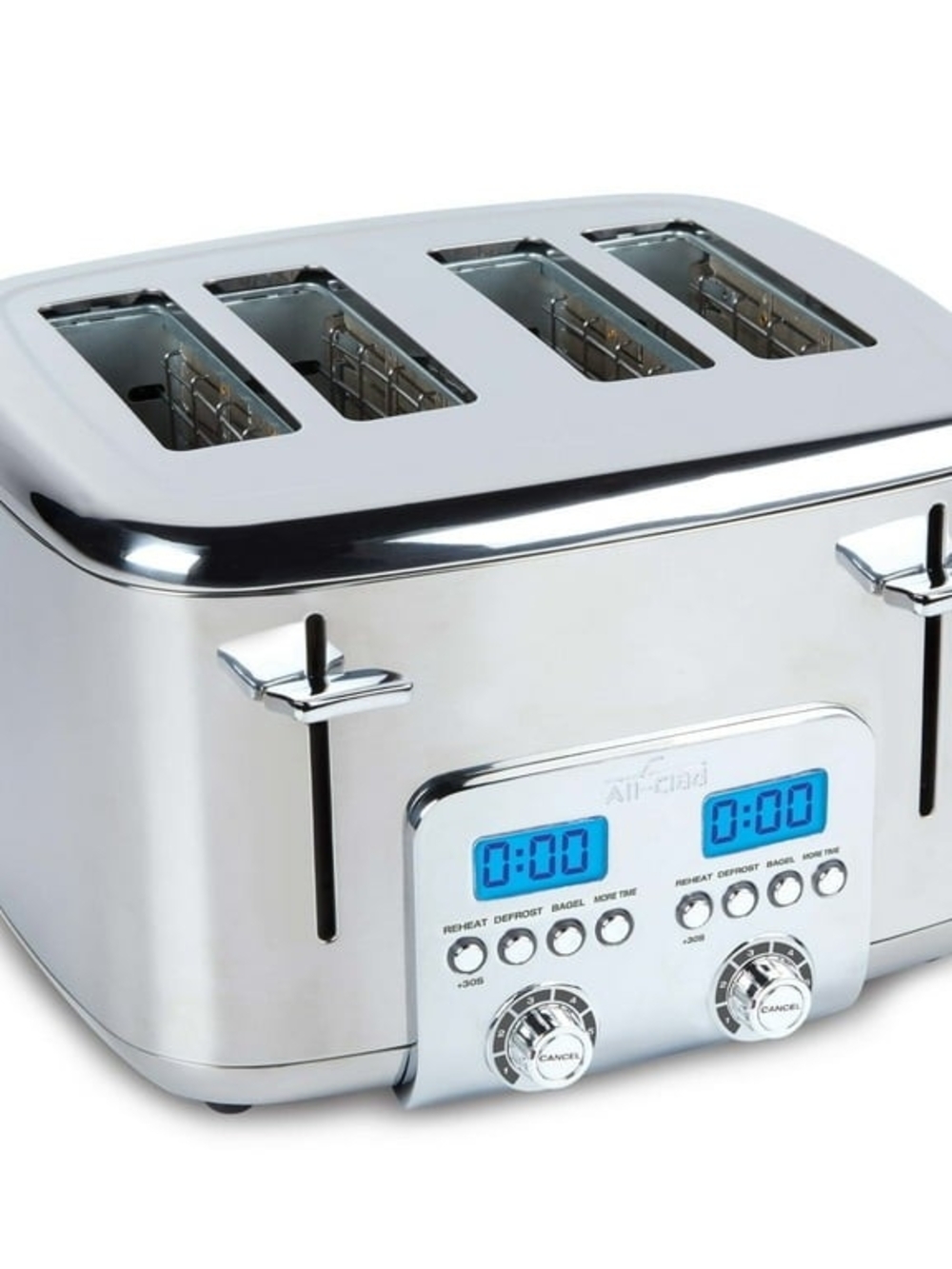 All-Clad TJ824D51 4-Slice Stainless Steel Digital Toaster BRAND NEW